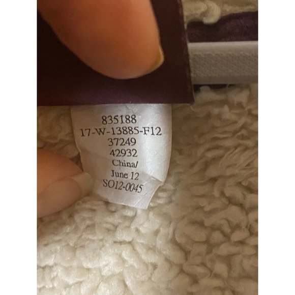 REI Sweater Womens Purple Green Sherpa Lined Hiking Outdoors Casual Ladies Sz M - Picture 8 of 10